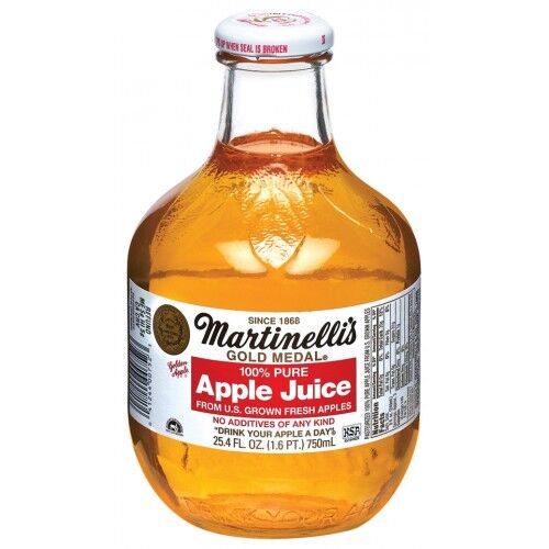 100% Apple Juice 10oz Glass Bottle With Label - S. Martinelli & Co